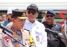 Dansat Brimob Polda Banten Dampingi Menko PMK dan Kapolri Cek Pelabuhan Merak