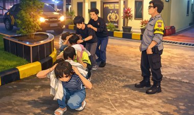 Amankan 7 Remaja dan Senjata Tajam, Blue Light Polsek Cikande Gagalkan Tawuran